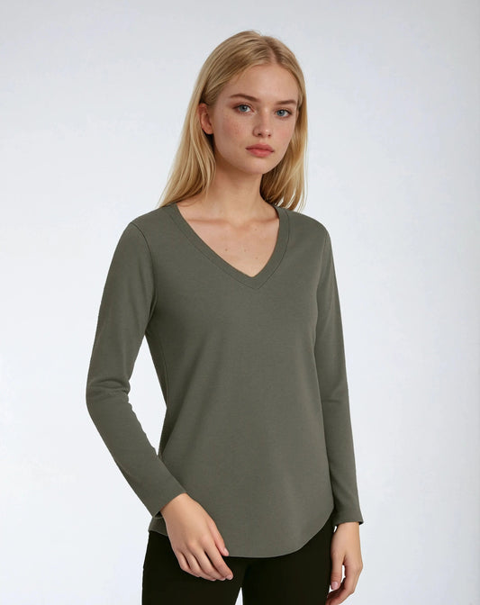 Top Stijlvol Polyester Met Lange Mouwen – Aileene