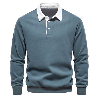 Polo Sweatshirt Kwaliteitskatoen Lange Mouwen – Saco