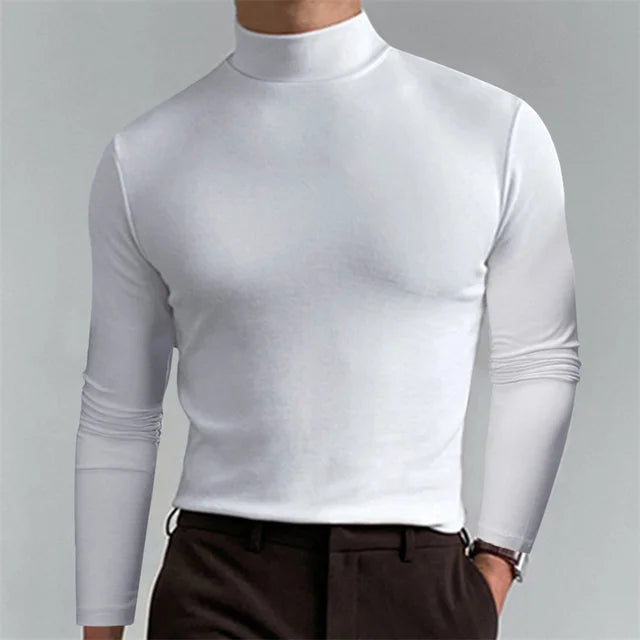 Hoge-Hals Top Stijlvol Slim Fit – Leendert