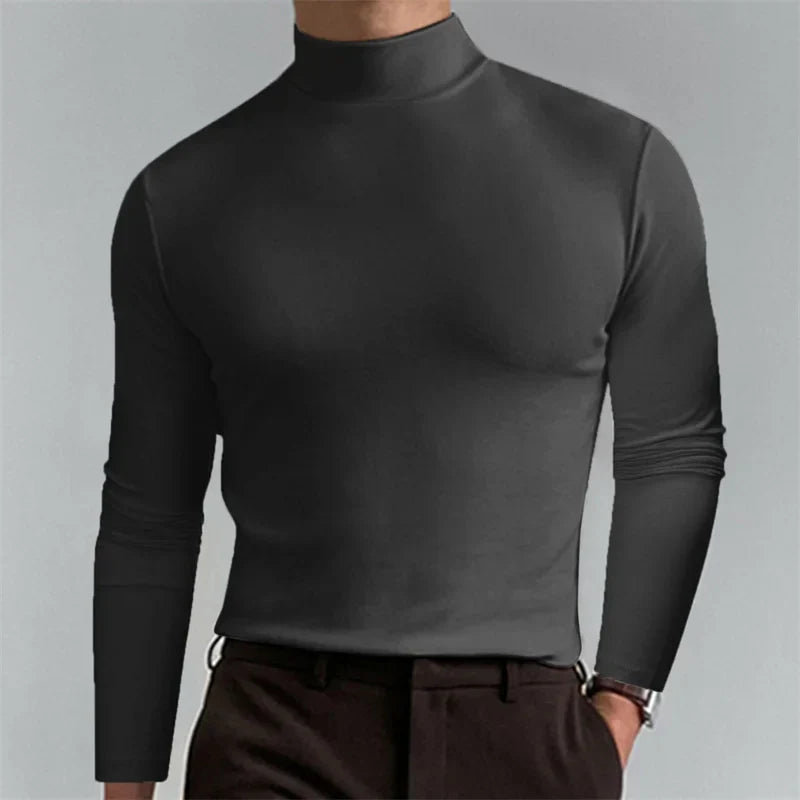 Hoge-Hals Top Stijlvol Slim Fit – Leendert