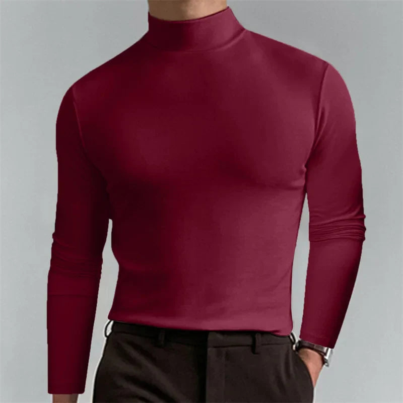 Hoge-Hals Top Stijlvol Slim Fit – Leendert