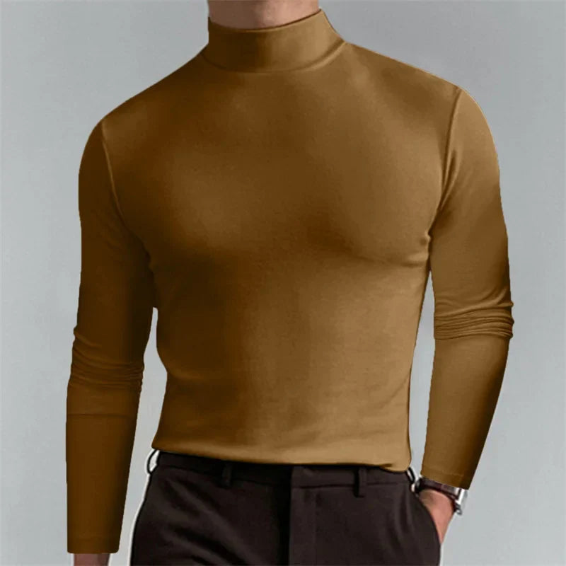 Hoge-Hals Top Stijlvol Slim Fit – Leendert