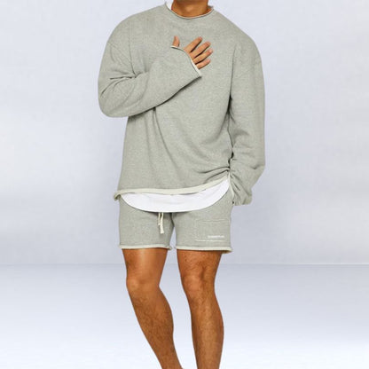 Tweedelig Set Relaxed Sweatshirt & Shorts – Tielman