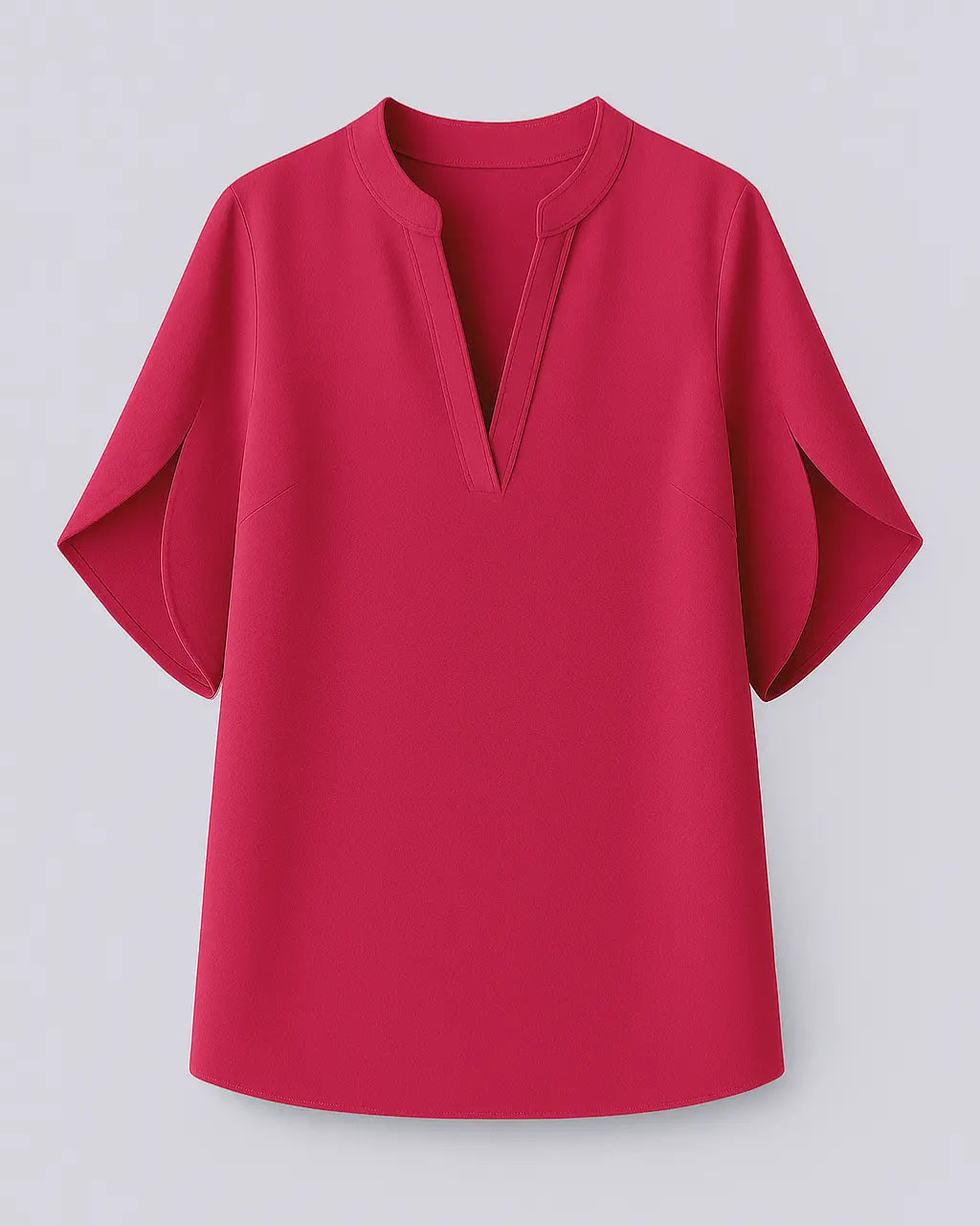 Blouse V-hals Polyester & Spandex – Sandra