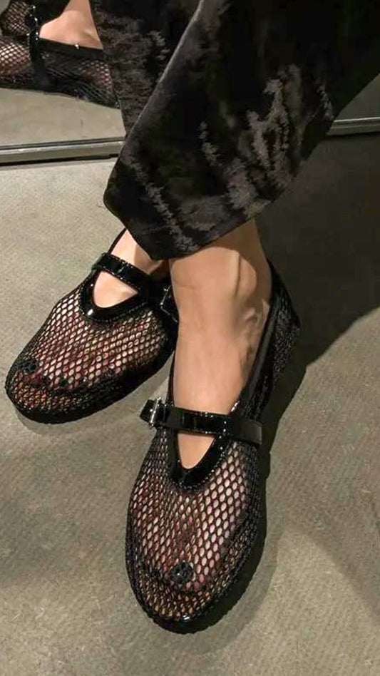 Ballerina's Mesh Met Gespsluiting – Ania