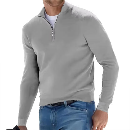 Heren Halve Rits Trui casual effen zipper - Thiago