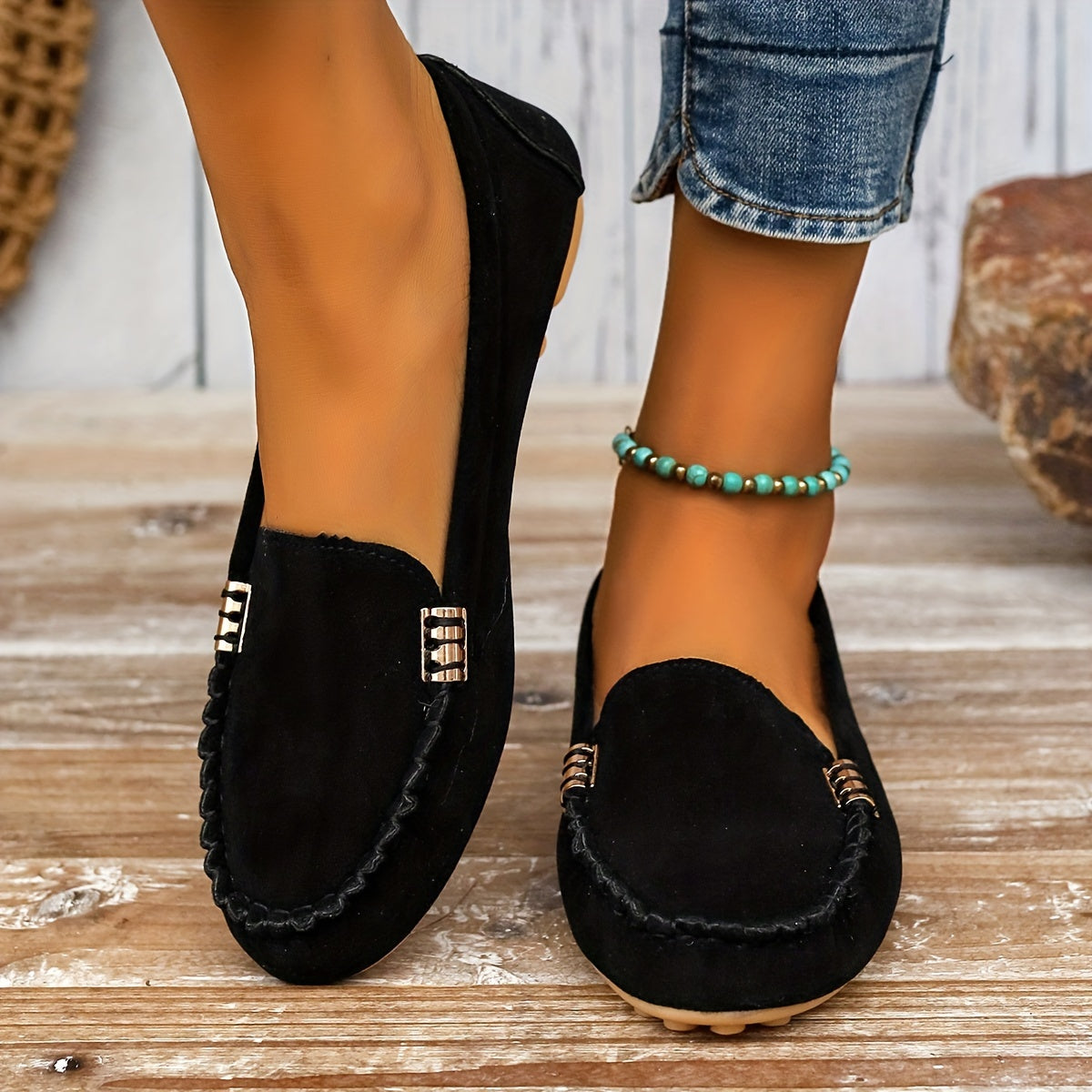 Moccasin Loafers Decoratieve Stiksels Comfortabel – Mieke