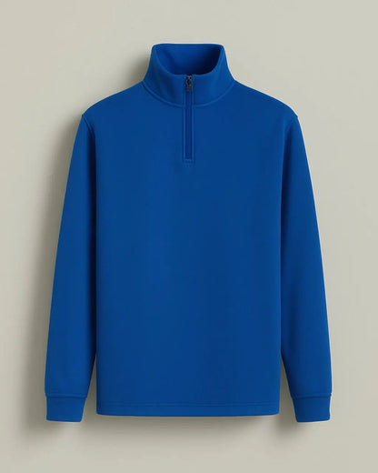 Sweater Polyester Met Rits & Lage Kraag – Kenji