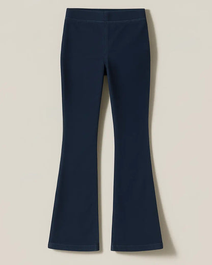 Flared Broek Hoge Taille Comfortabel Polyester – Michelle