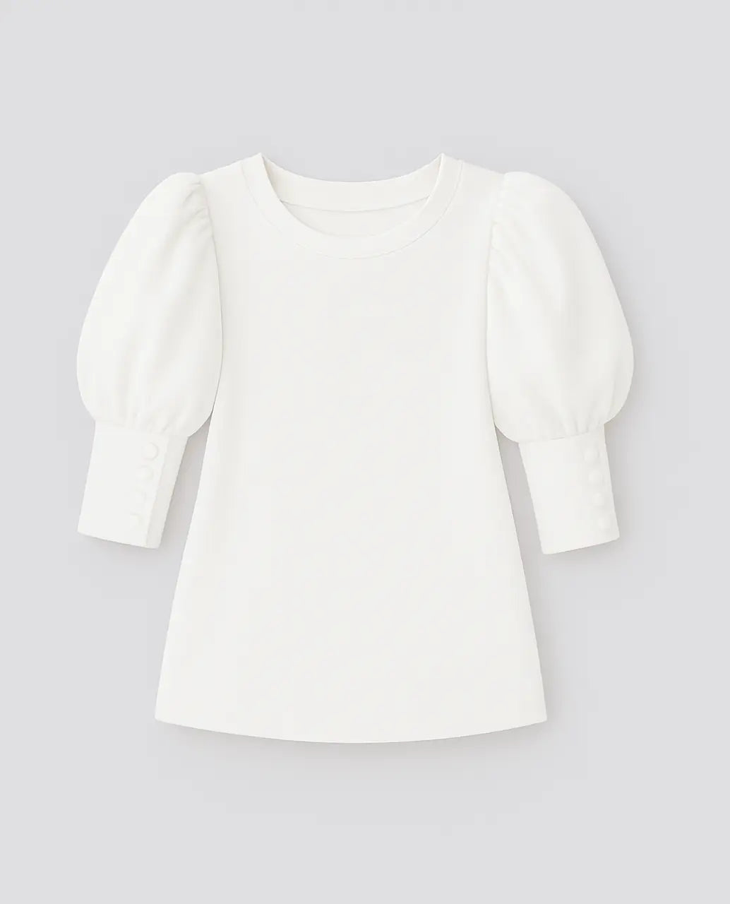 Blouse Casual Polyester Driekwart Pofmouwen – Kyliene