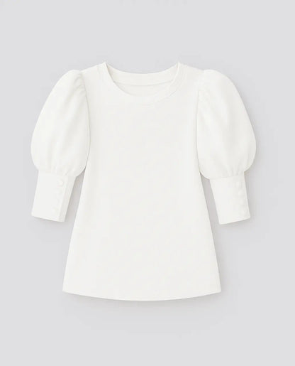 Blouse Casual Polyester Driekwart Pofmouwen – Kyliene
