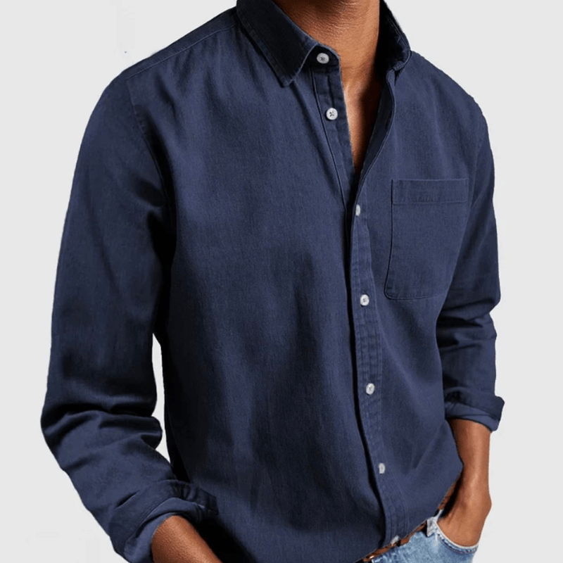 denim overhemd | Alexander