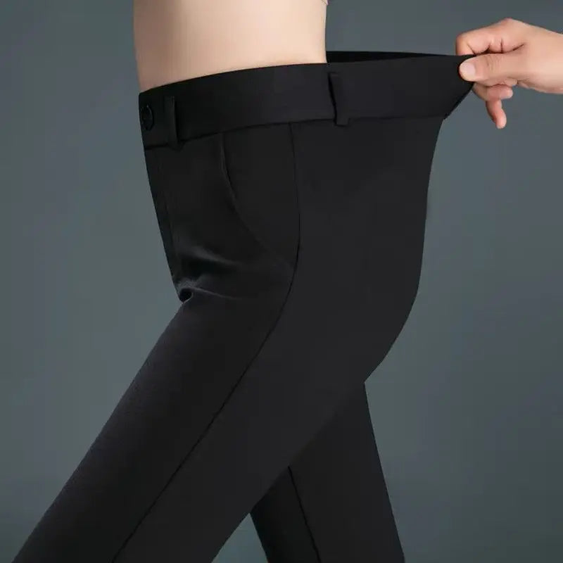 slanke broek uitlopende hoge taille kantoor dames - Daniek