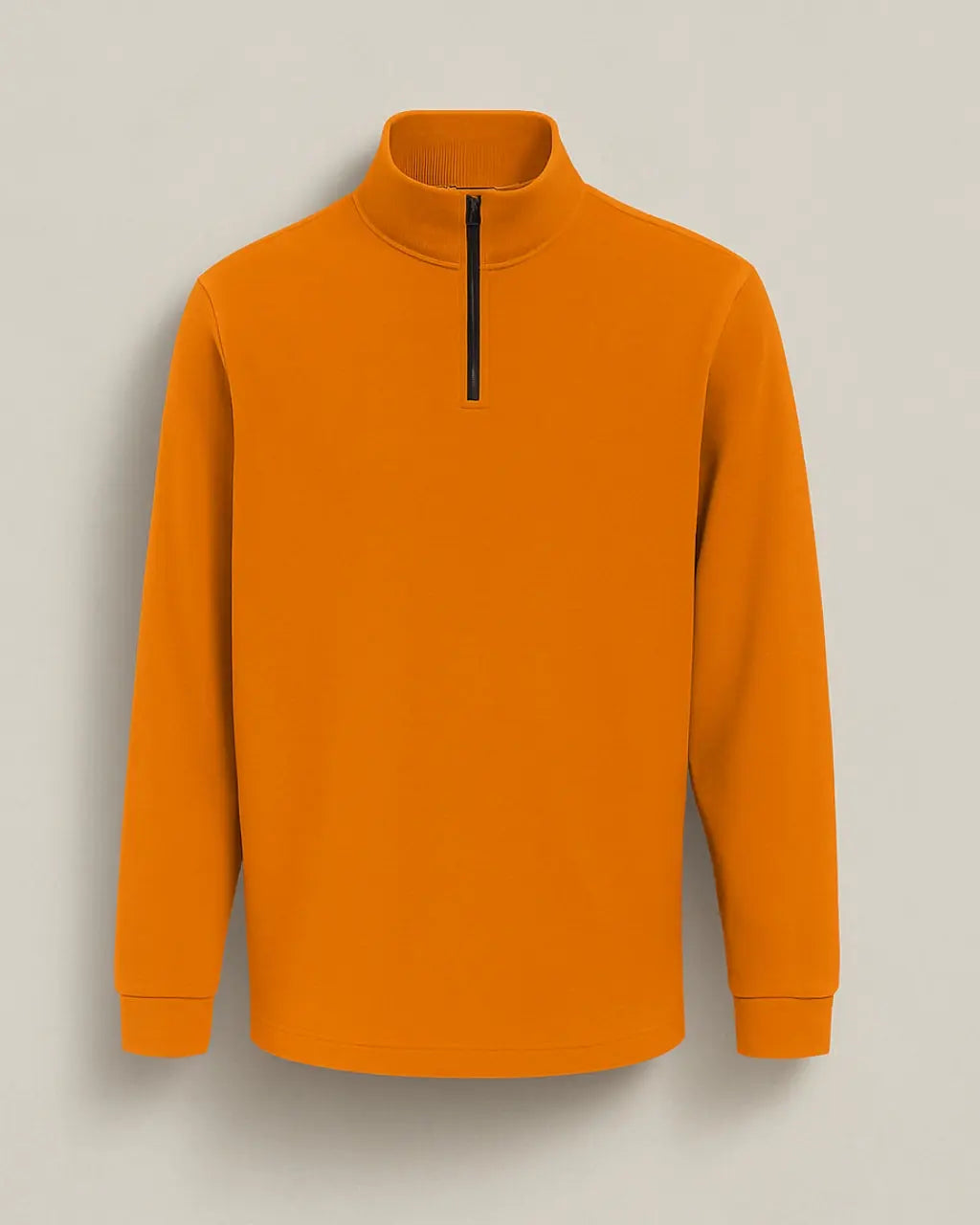 Sweater Polyester Met Rits & Lage Kraag – Kenji