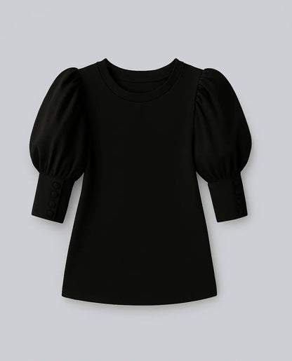 Blouse Casual Polyester Driekwart Pofmouwen – Kyliene