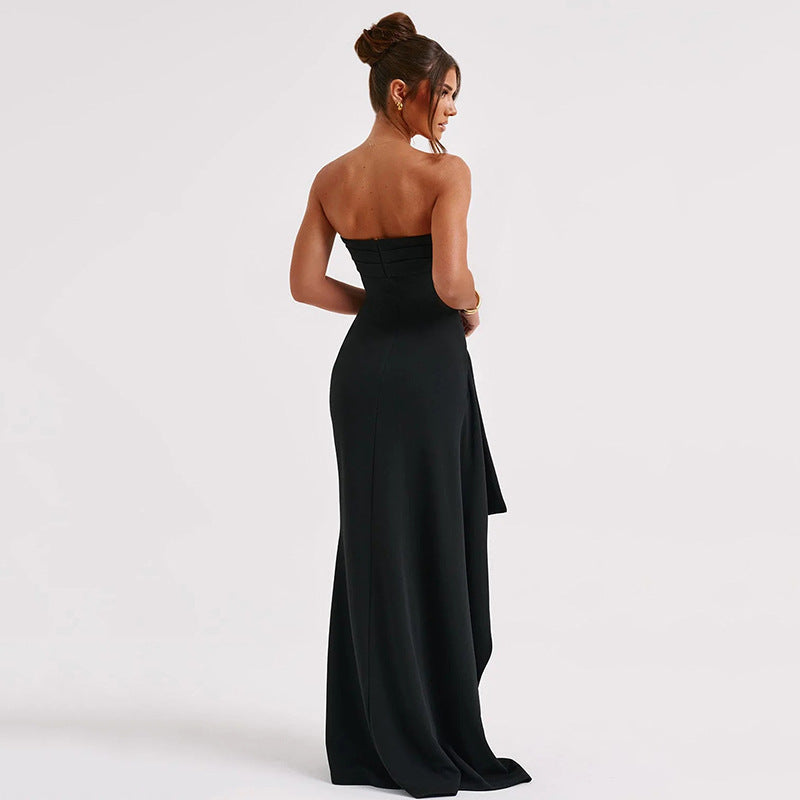 Elegante maxi jurk strapless hoge split - Daisy