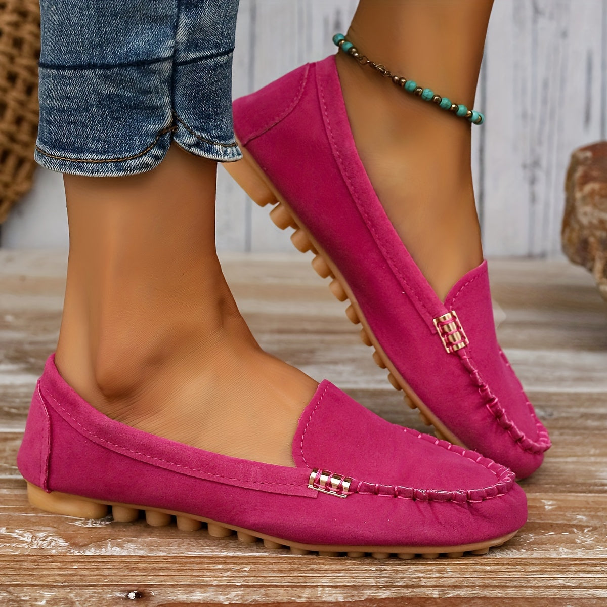 Moccasin Loafers Decoratieve Stiksels Comfortabel – Mieke