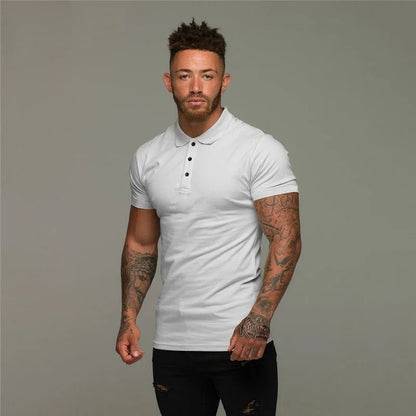 muscle fit polo effen - Tom