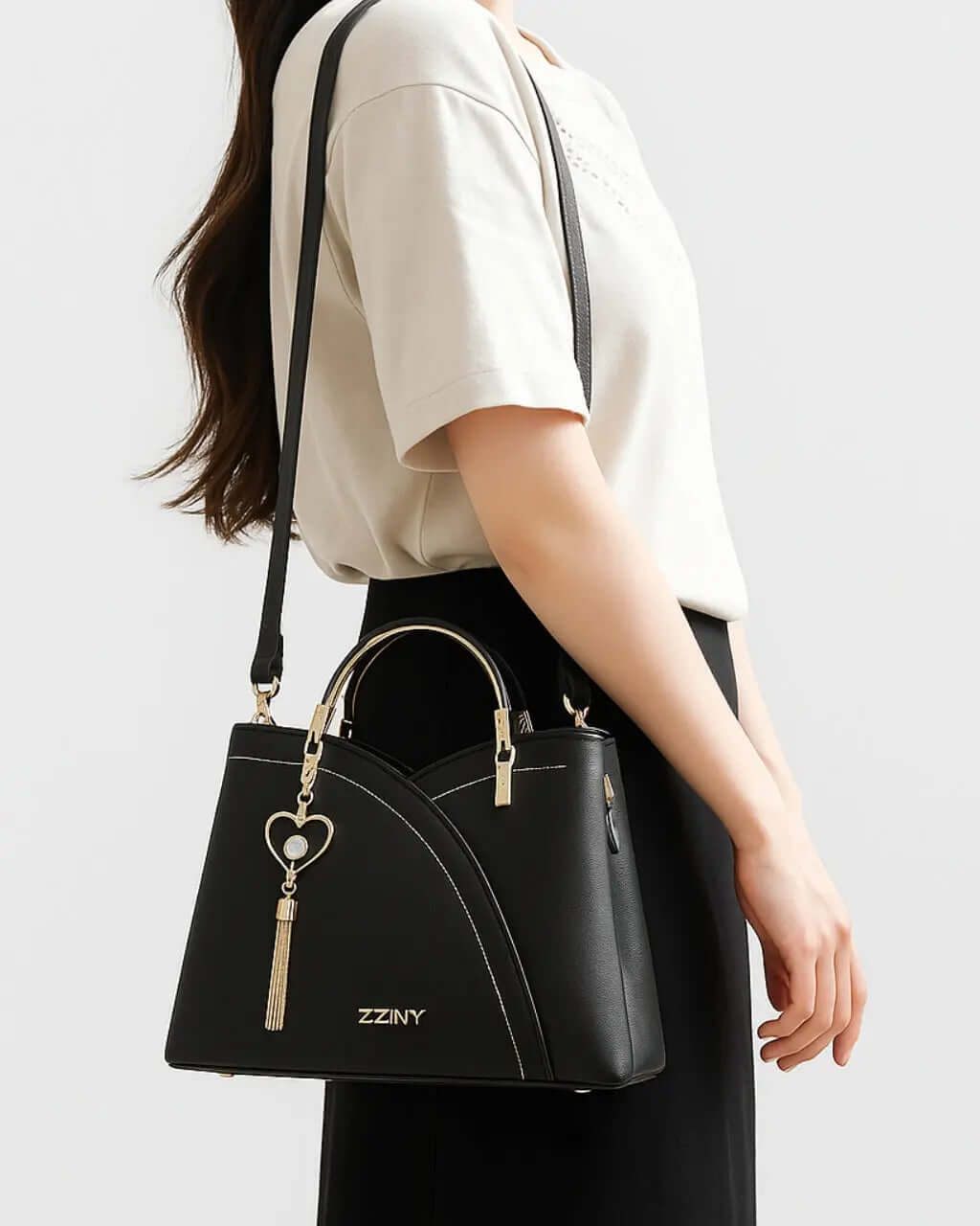 PU Leren Handtas Met Afneembare Schouderband – Claudia