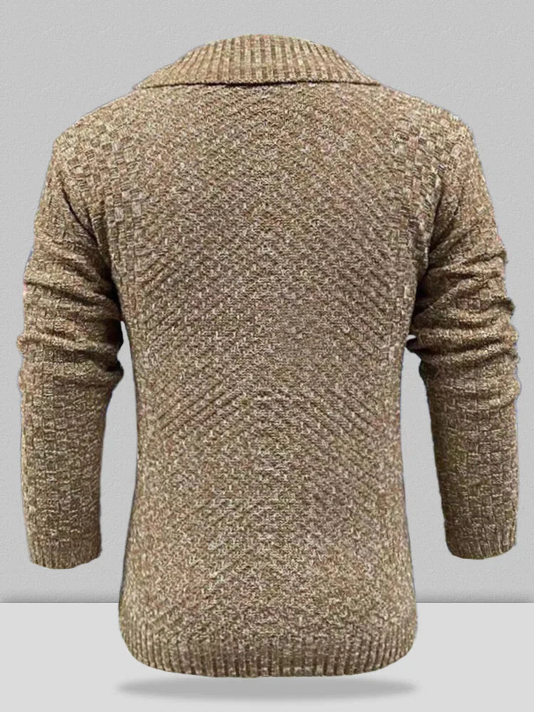Trui met Rits Chunky Gebreid Comfortabel – Martien