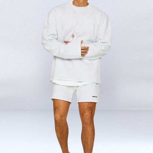 Tweedelig Set Relaxed Sweatshirt & Shorts – Tielman