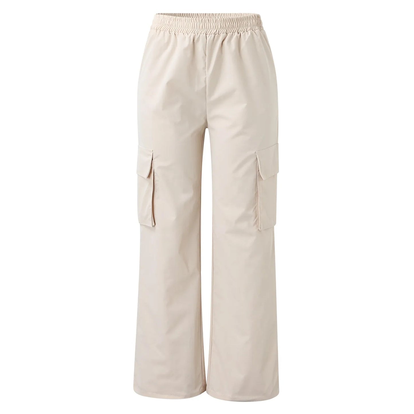 Casual cargo broek hoge taille wijde pijpen dames - Helene