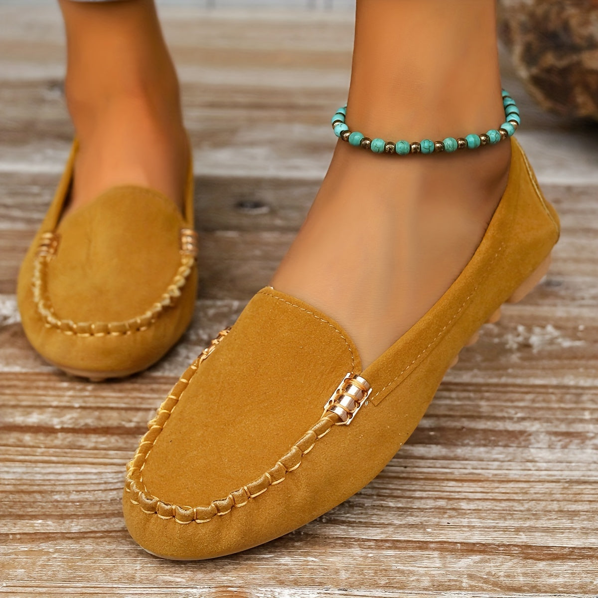 Moccasin Loafers Decoratieve Stiksels Comfortabel – Mieke