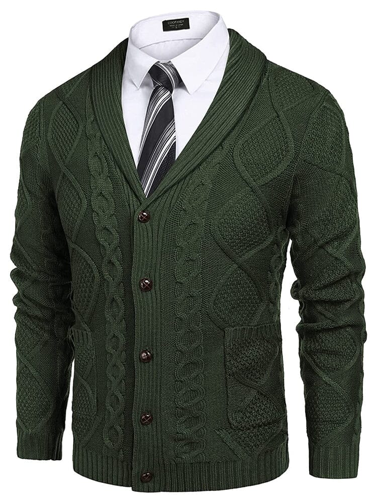 Trui met Sjaalkraag Knitted en Zakken – Quirijn