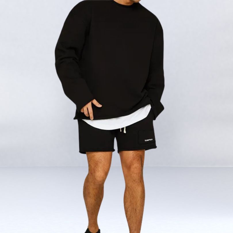 Tweedelig Set Relaxed Sweatshirt & Shorts – Tielman