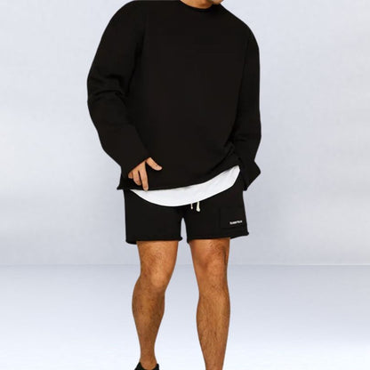 Tweedelig Set Relaxed Sweatshirt & Shorts – Tielman