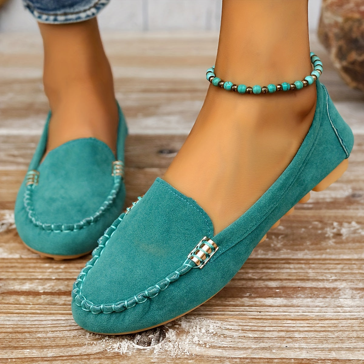 Moccasin Loafers Decoratieve Stiksels Comfortabel – Mieke