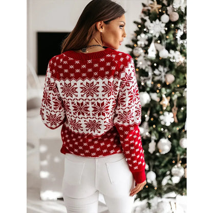 Kerst pullover sneeuwvlok dames casual comfy - Briar