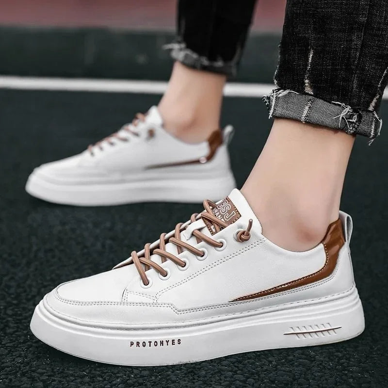 Basic stijlvolle witte heren sneakers - Harm