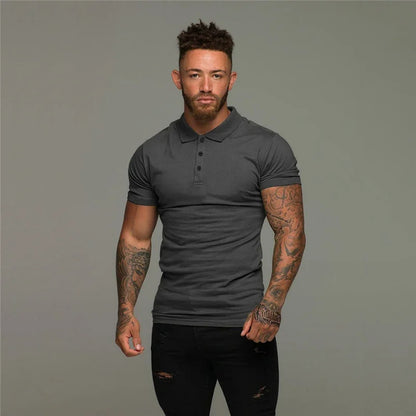 muscle fit polo effen - Tom