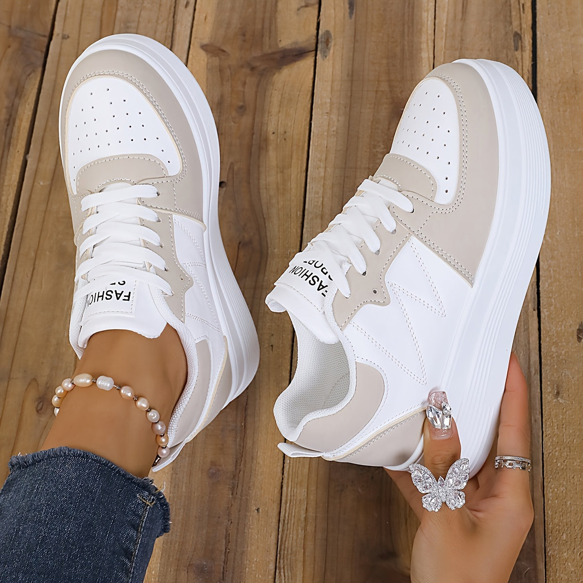 Dames Sneakers Comfortabel Plat Design – Elize