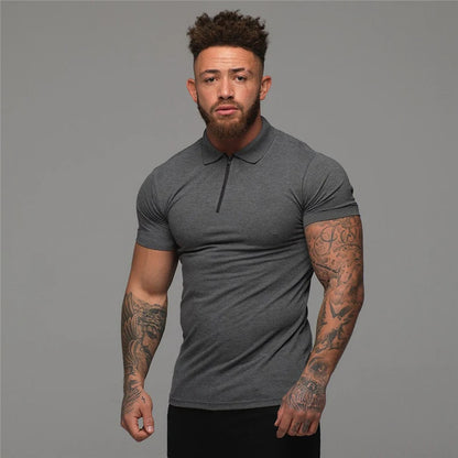 fit muscle polo rits - James