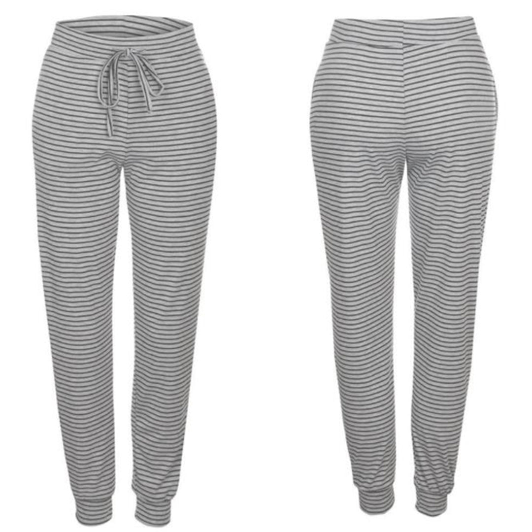 gestreepte broek slim casual comfort dames - Veerle