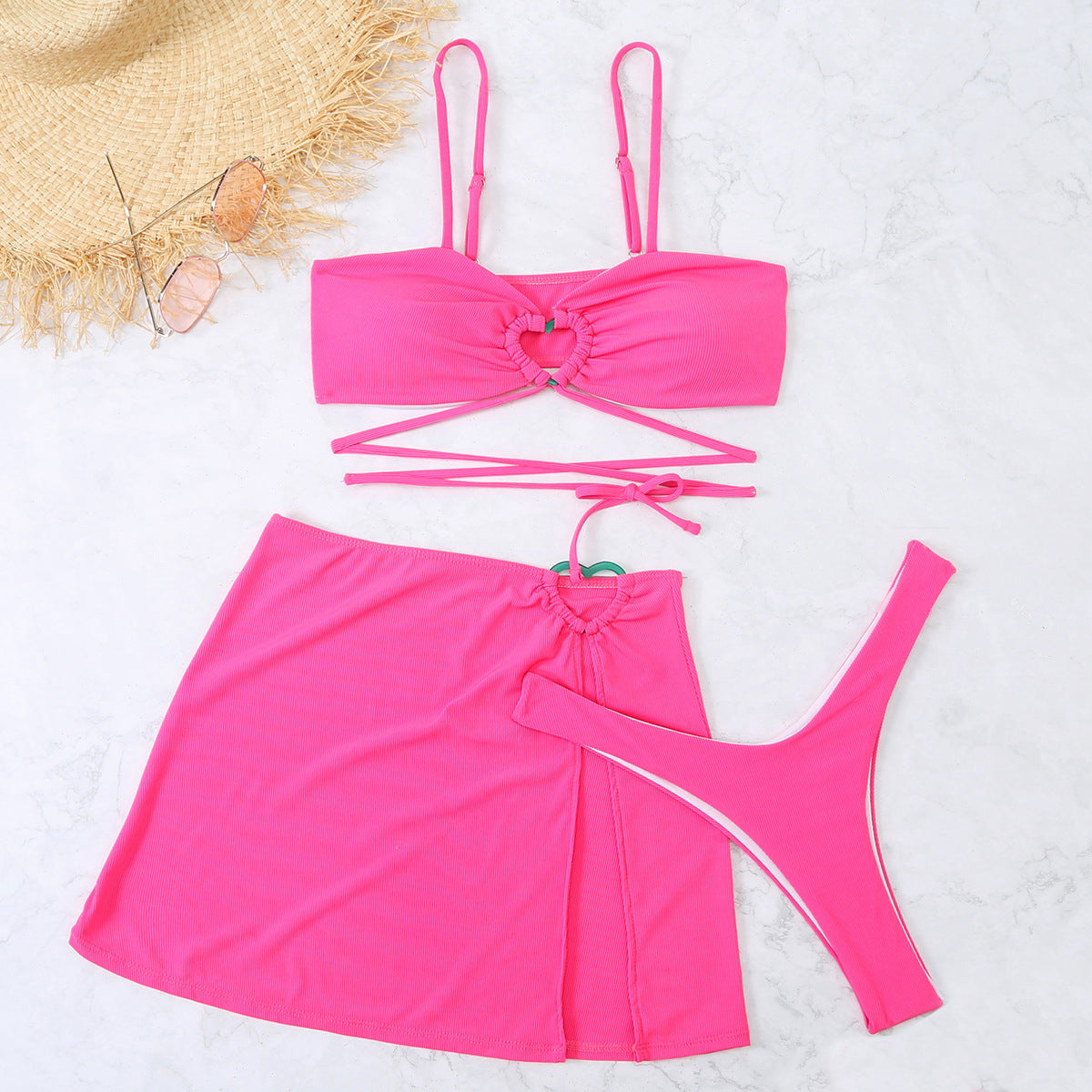 Bikini Set Bralette Top met Hartaccent & Hoge Taille – Frida