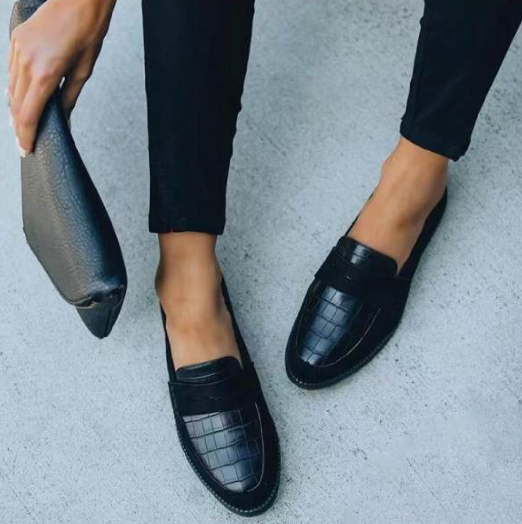 Dames Loafers Krokodillenleer Met Penny Strap – Helga
