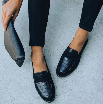 Dames Loafers Krokodillenleer Met Penny Strap – Helga