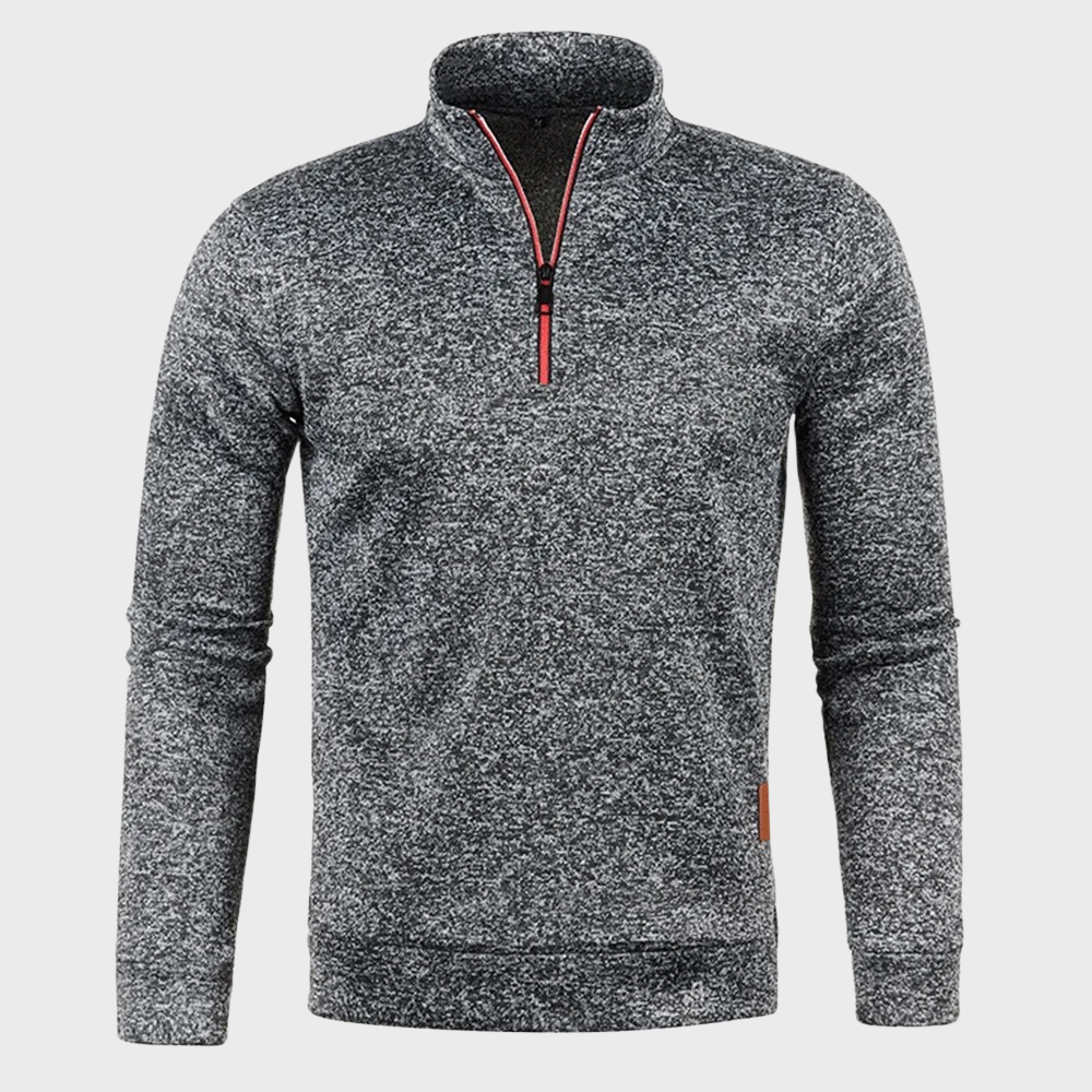 Half Zip Trui Zachte Stof Lichtgewicht Casual – Nikolaas