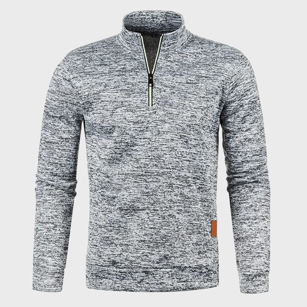 Half Zip Trui Zachte Stof Lichtgewicht Casual – Nikolaas