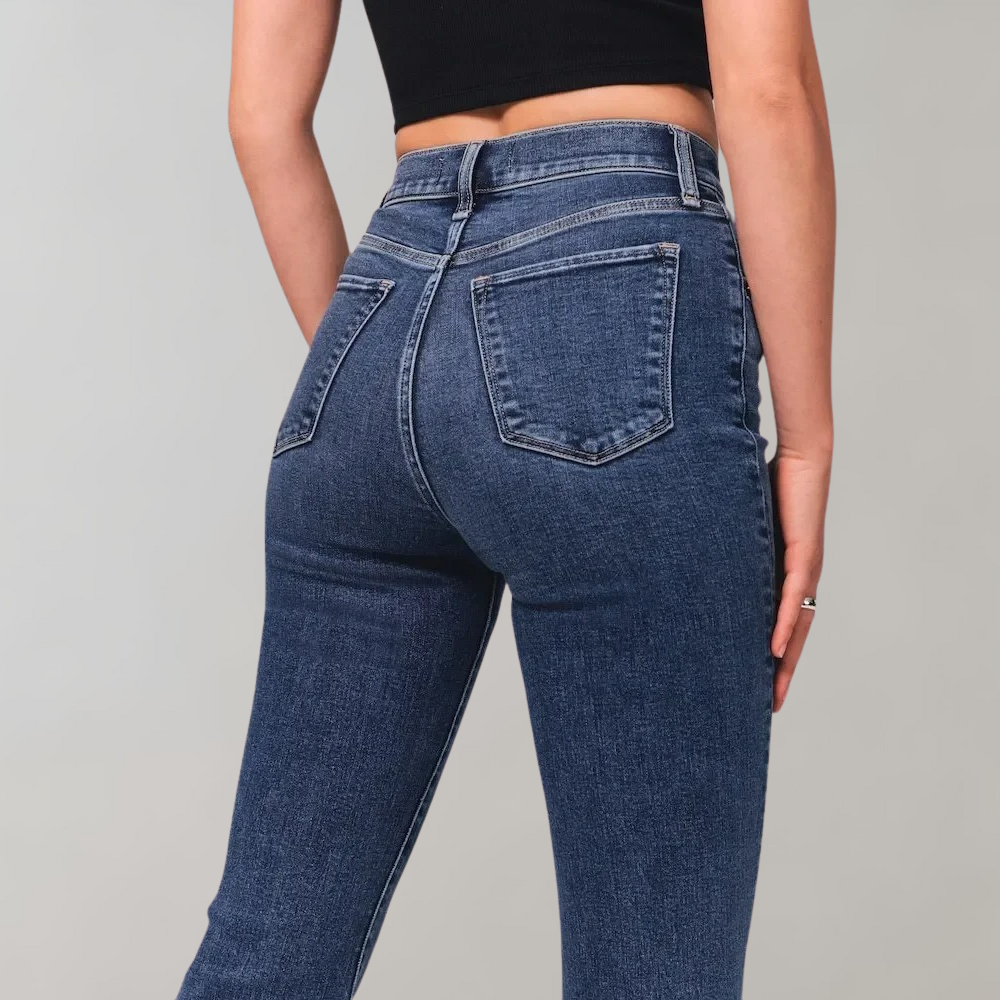 Stretch flared jeans hoge taile dames - Mila