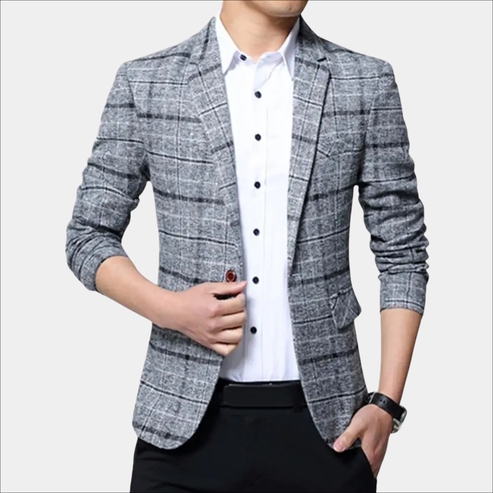 Casual geruite blazer slim heren - Balder