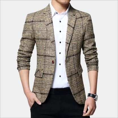 Casual geruite blazer slim heren - Balder