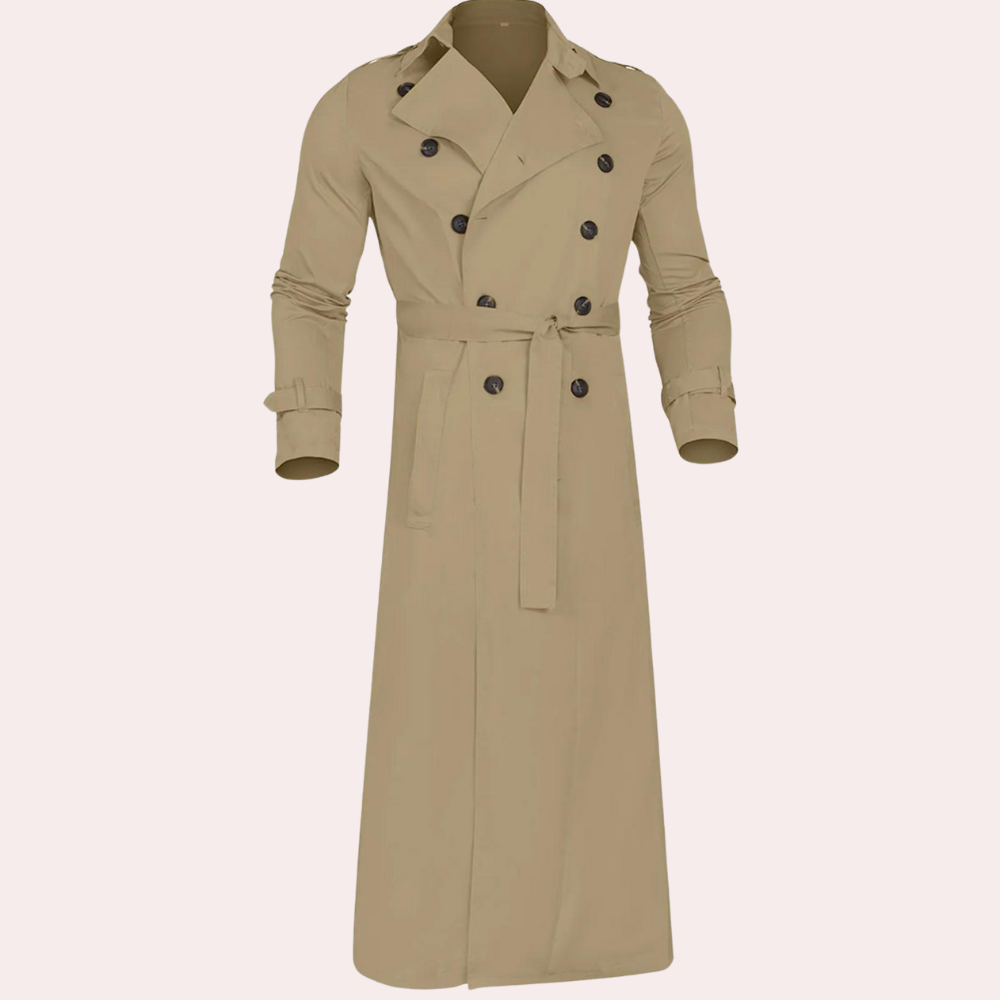 Casual lange trenchcoat knopen heren - Zander