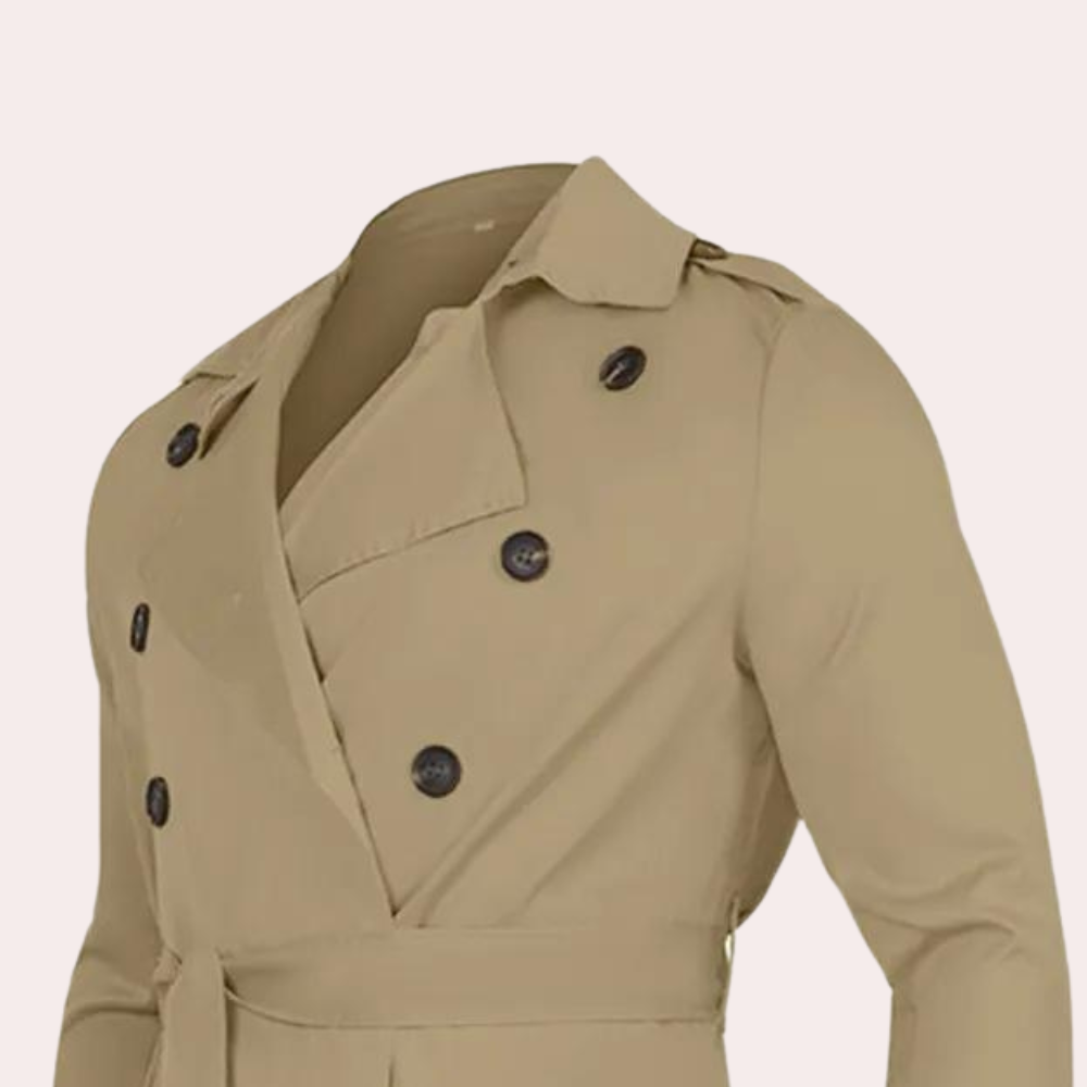 Casual lange trenchcoat knopen heren - Zander