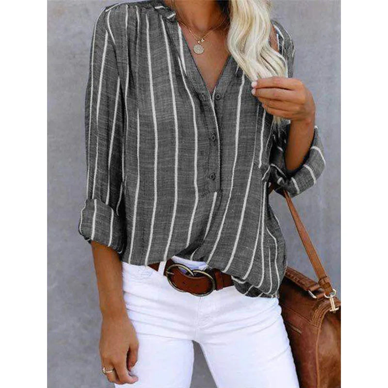 Gestreepte blouse dames - Romy