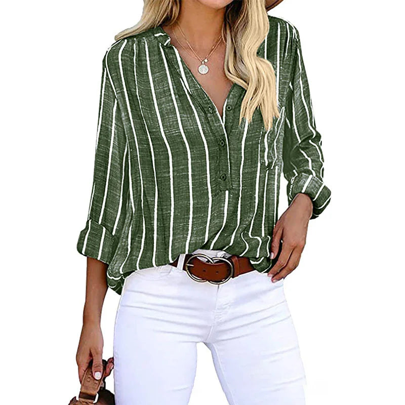 Gestreepte blouse dames - Romy