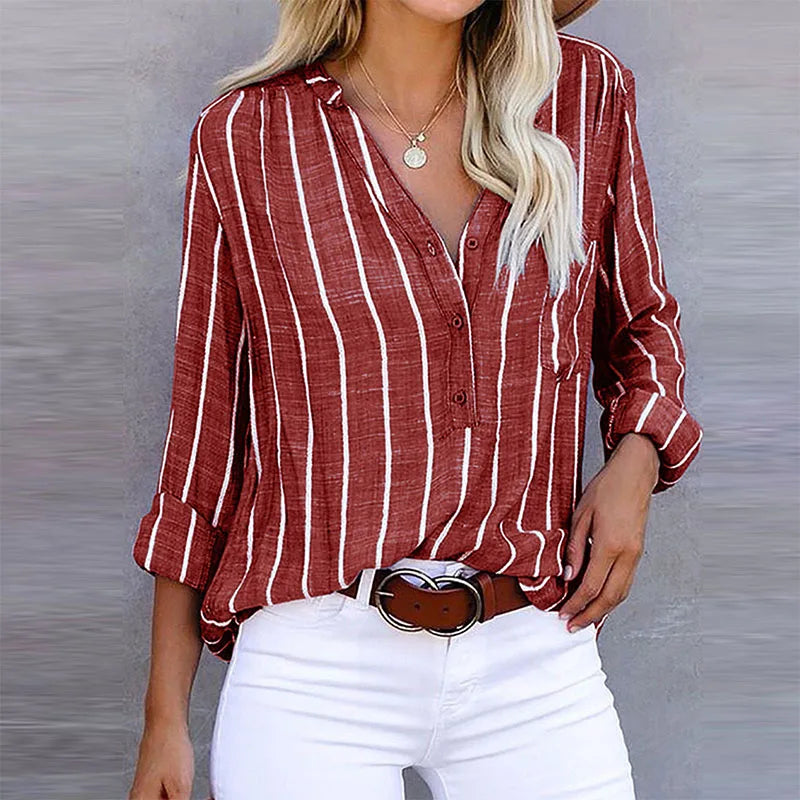 Gestreepte blouse dames - Romy
